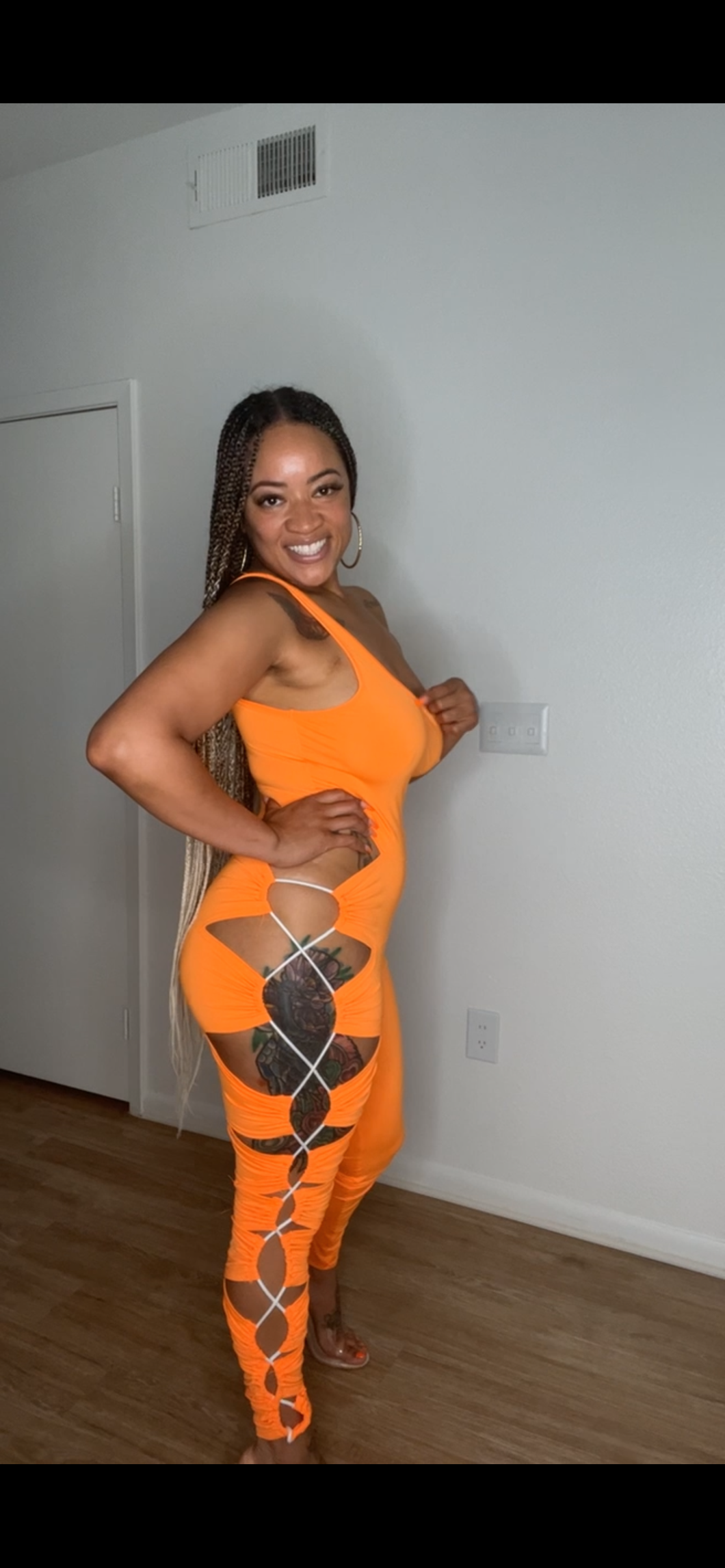 Orange Twist Jumpsuit